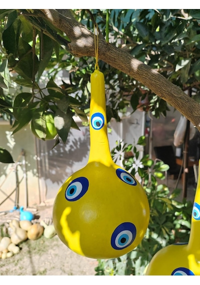Bahçe Dekorasyon Seti Boyanmış Su Kabağı 5'li Paket Diğer