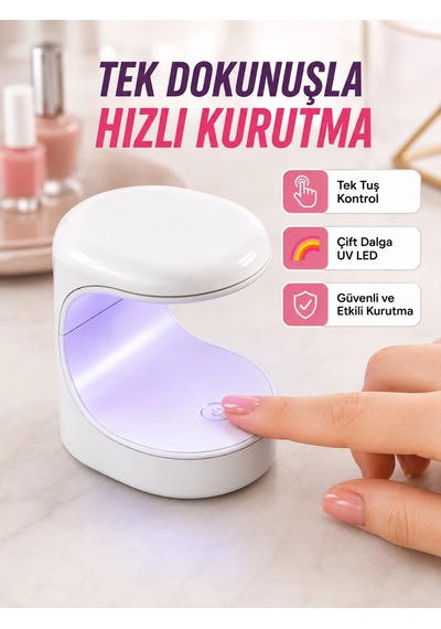 Zenvia Mini Tırnak Kurutucu Hızlı Kurutma İçin Uvled Işık Teknolojisi Yeni Nesil Znv2026