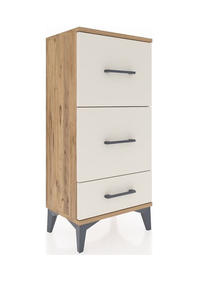 Arges Komodin 3 Çekmeceli 44x30x96 Çam-aytaşı Atlas Çam