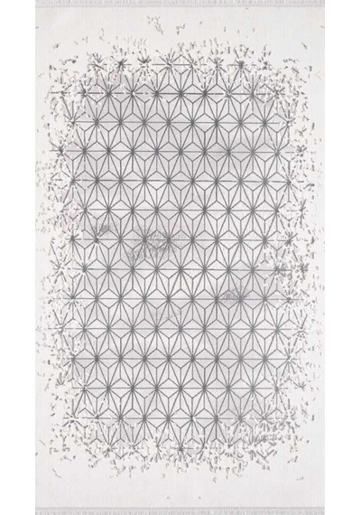 By Özer Halı Krem Renk Gri Desenli Modern Stil Majolika Halı Novel Nv02a Salon Halısı Çok Renkli