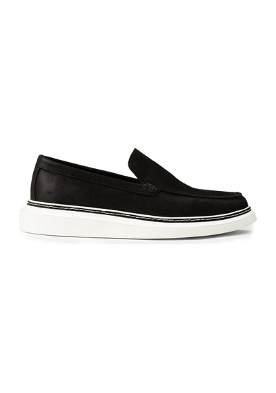 Deery Erkek Hakiki Nubuk Siyah Loafer Ayakkabı - Ek111msyhc01 Siyah