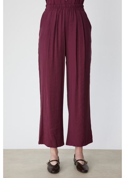 On Fashion Pantolon Lastikbel Bol Paça Lacivert