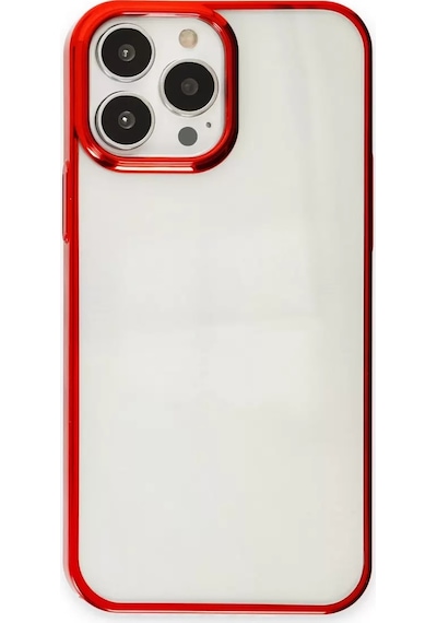 Newface Apple İphone 13 Pro Max Kılıf Element Silikon - Kırmızı