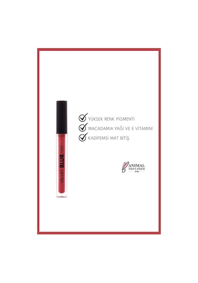 Note Cosmetics Velvet Blur Tint Kadife Bitişli Nemlendirici Mat Ruj - 04 Rust Red - Pembe