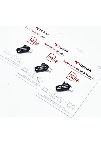 Özel Üretim Usb Flash Bellek Type C Otg Çift Sürücülü 32gb Siyah Yazma Taşınabilir Aktarım