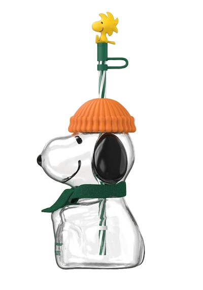 Starbucks Snoopy Peanuts Cam Soğuk İçecek Bardağı 591ml - Limited Edition Cam - Şeffaf