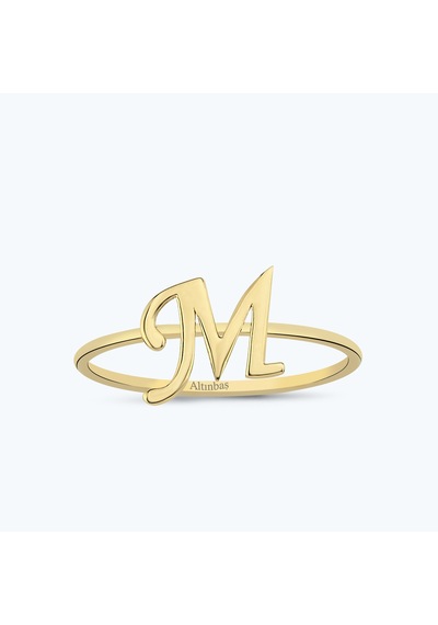 Altınbaş Altın M Harfi Yüzük Myzıntgk01-25295 Çok Renkli