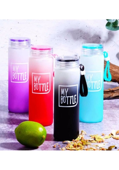 My Bottle Marka Cam Matara 420 Ml - Renk Seçenekli Siyah