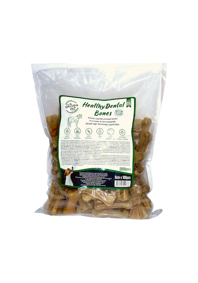 Eco Natura Pet Healty Dental Bones Natural Pres Kemik 8 CM 100'lü 2 KG