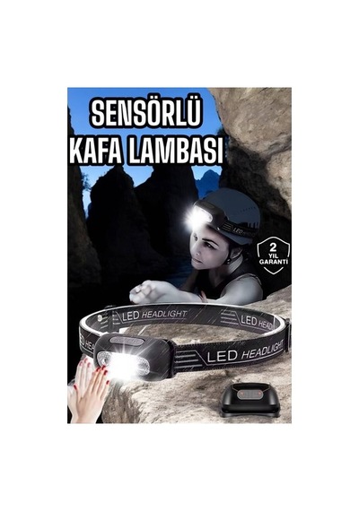 Kamp Lambası Led Işık Kafa Lambası Balıkçı Lambası Ayarlanabilir Beyaz - Siyah 68971970