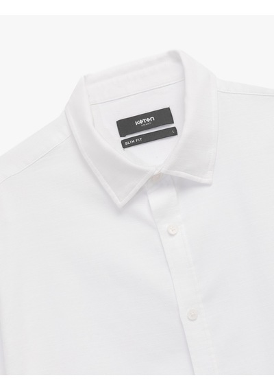 Koton Pamuklu Uzun Kollu Klasik Yaka Slim Fit Gömlek Beyaz 6wam60161hw Beyaz Koton Pamuklu Uzun Kollu Klasik Yaka Slim Fit Gömlek Beyaz 6wam60161hw Beyaz