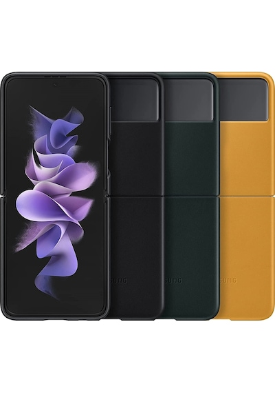 Samsung Uyumlu Galaxy Z Flip3 5G Deri Kilif Hakiki Deri Lether Cover Ef- 396479271