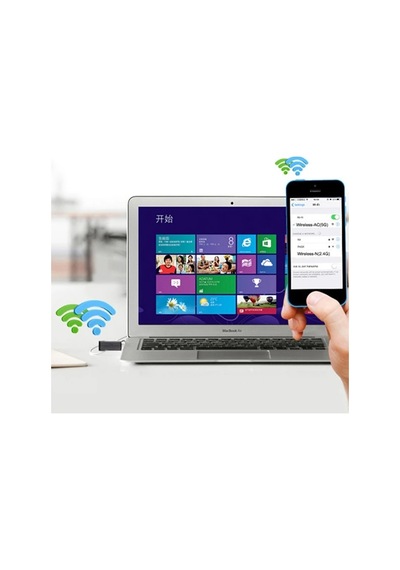 Ally Çift Bant 600 Mbps 2.4 Ghz +5 Ghz Usb Kablosuz Wifi Adaptör- 5775