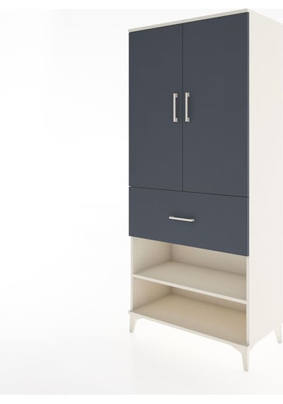 Hyperion Dolap 2 Raflı Tek Çekmeceli Tek Askılı 88x44x195 Aytaşı-antrasit Aytası Hyperion Dolap 2 Raflı Tek Çekmeceli Tek Askılı 88x44x195 Aytaşı-antrasit Aytası