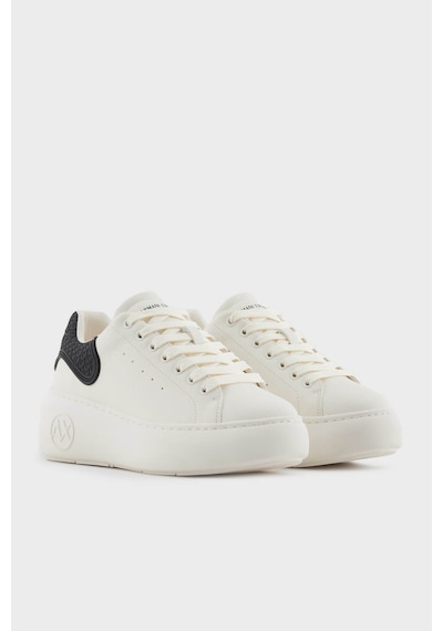Armani Exchange Bayan Ayakkabı Xw002149 Af19528 M0017 Ekru-siyah Ekru-siyah