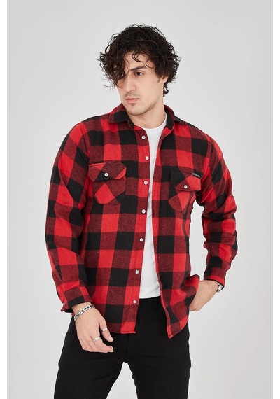 Wear Vexel Erkek Oduncu Gömlek - Kırmızı Çok Renkli
