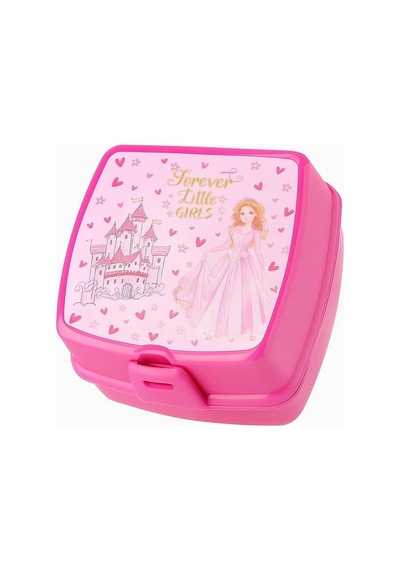 Lexroo Princess Baskılı 4 Bölmeli Ve Kaşık Çatallı Beslenme Çantası - Beslenme Kutusu Çok Renkli