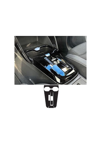 Citroen C3 Aircross Ve E-c3 Uyumlu Vites Etrafı Piano Black Tpu Koruyucu 2025