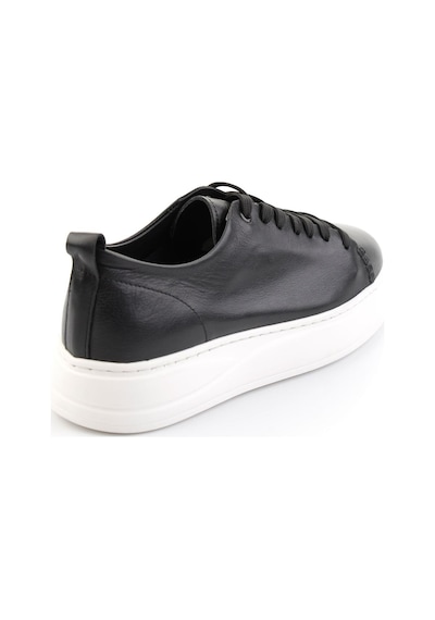 Bambi Siyah Hakiki Deri Erkek Sneaker E01593202503 Siyah