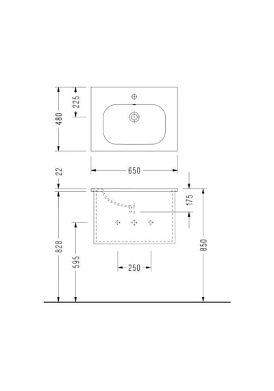 Serel Nita Etajerli Mobilya Dolap Uyumlu Lavabo 48 x 65 CM Nt30Tds