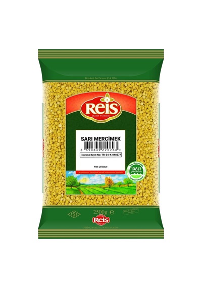 Reis Sarı Mercimek 2,5 Kg - Çabuk Pişen Kabuksuz Bakliyat 3'li Ekonomik Paket - 3 Adet Tarı