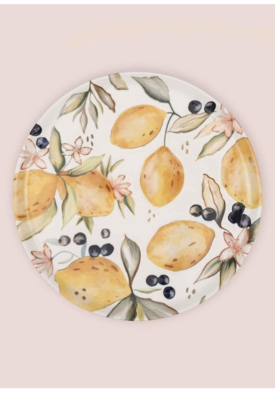 The Mia Limoncello Ayaklı Servis Tabağı 30 Cm Renkli