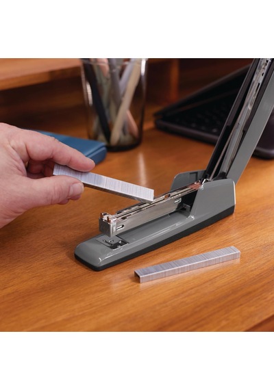 Pack Of 1, 08 Steel Grey - 747 Business Full Strip Desk Stapler, 20-sheet Capacity, Steel Gray 124-Pembe