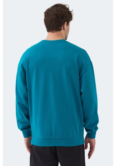 Slazenger Vadık 2li Set Erkek Oversıze Sweatshırt Siyah - Petrol