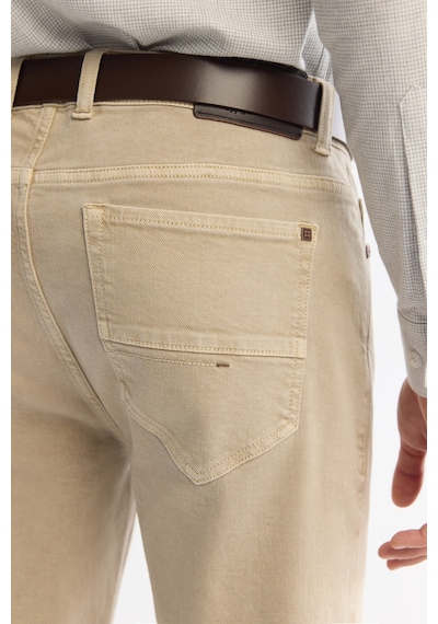 Avva Erkek Bej Parça Boya Yıkamalı Esnek Berlin Slim Fit Jean Pantolon A42y3500