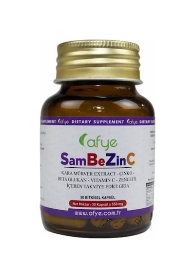 Afye Sambezinc Karamürver-Çinko-Beta Glukan 30 Bitkisel Kapsül