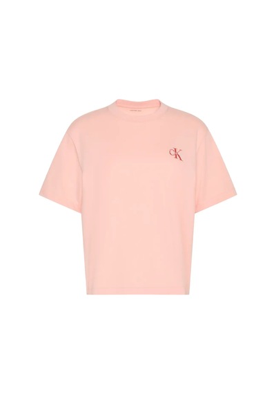 Calvin Klein Ss Boxy Left Chest M, 4tj Pembe Kadın T-shirt