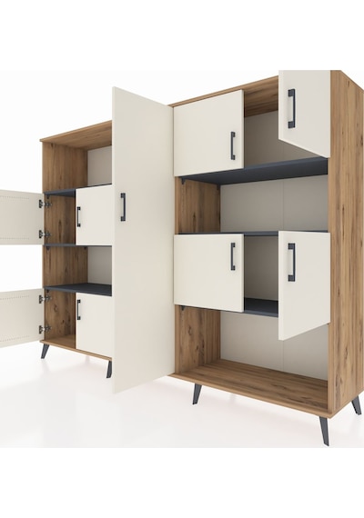 Hyperion Dolap 10 Raflı 9 Kapaklı 220x44x163 Çam-aytaşı/antrasit Çam-aytaşı/antrasit Hyperion Dolap 10 Raflı 9 Kapaklı 220x44x163 Çam-aytaşı/antrasit Çam-aytaşı/antrasit