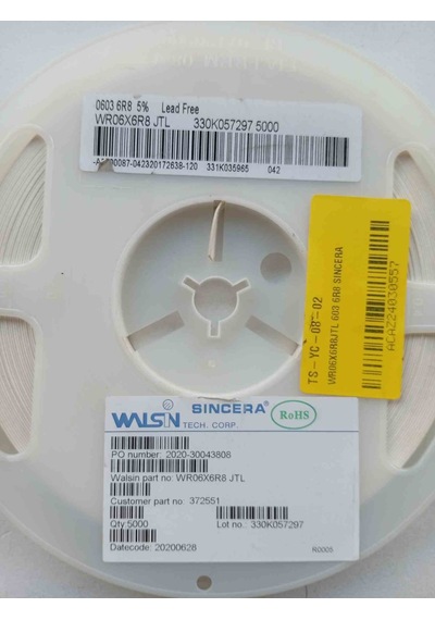 Wr06x6r8jtl 6r8 S603 Smd Direnç 1000 Adet