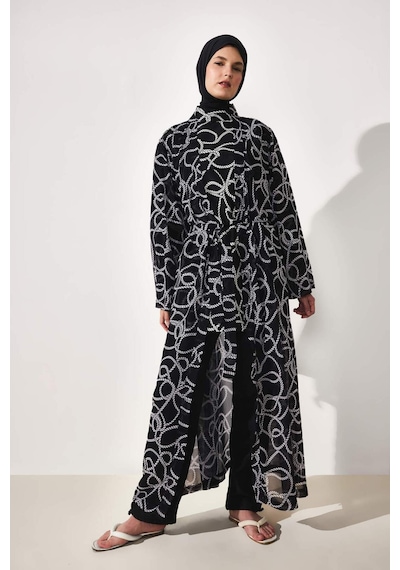 Defacto Regular Fıt Baskılı 3lü Burkini Mayo G8874ax26smbk27 Siyah-bk27
