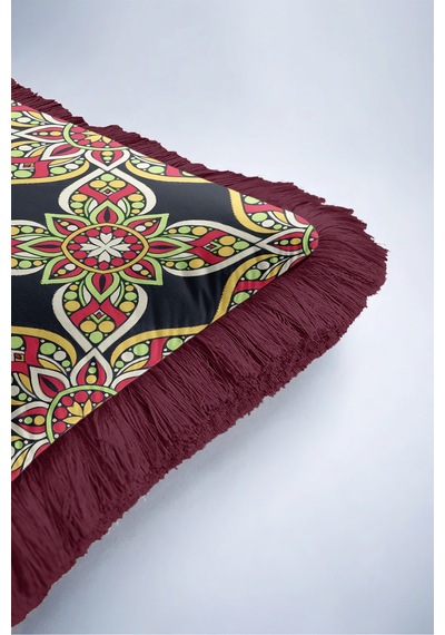 Otantik Mandala Tasarımlı Saçaklı Yastık Kılıfı - Etnik Retro Lacivert Bordo Püsküllü Kırlent Kılıfı Kadim Sahil Lime Otantik Mandala Tasarımlı Saçaklı Yastık Kılıfı - Etnik Retro Lacivert Bordo Püsküllü Kırlent Kılıfı Kadim Sahil Lime