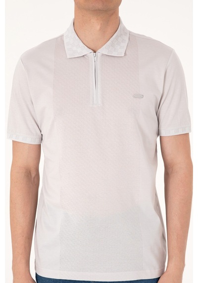 U.S. Polo Assn. Erkek Regular %100 Pamuk Polo Yaka T-shirt 2107318 Açık Gri