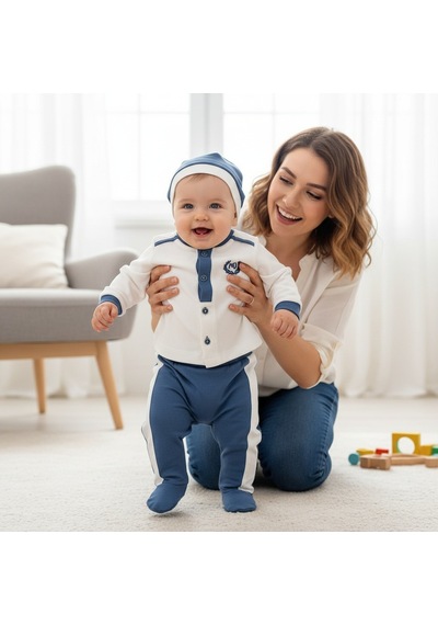 Ürünya Erkek Bebek Little King 5'li Set Lacivert 0 - 3 Ay