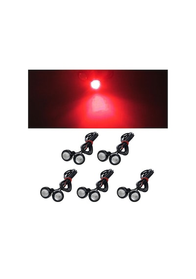 Ayna Altı Led Kartal Gözü Gündüz Farı Led Kırmızı 1 Çift