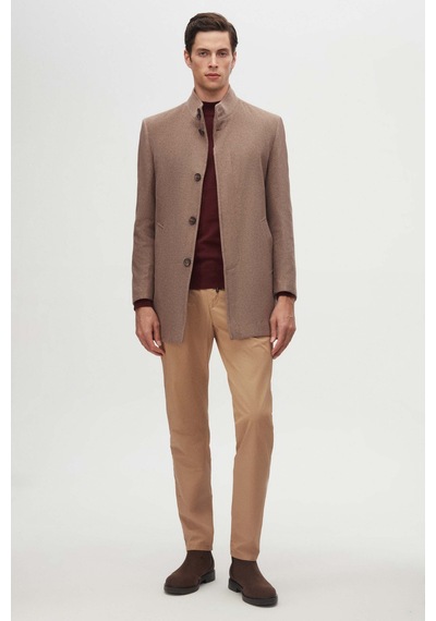 D's Damat Ds Damat Regular Fit Vizon Hakim Yaka Kaşe Kaban 5hf08ort10002 VIZON