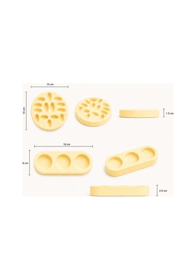 Takı Organizeri & 3'lü Tealight Mumluk Seti Sarı - 901854947 Sarı - 901854947 Sarı