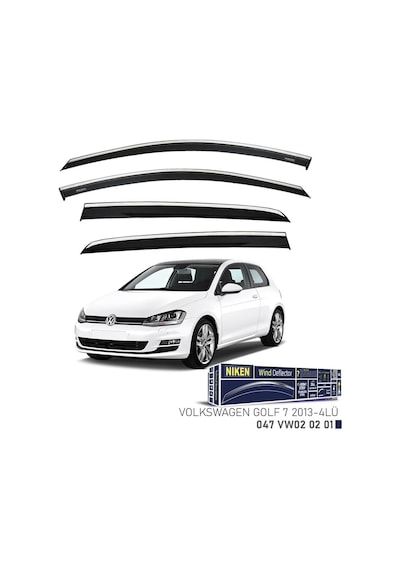 Niken Vw Golf 7 Cam Rüzgarlığı Kromlu 4'lü 2013+ Sonrası