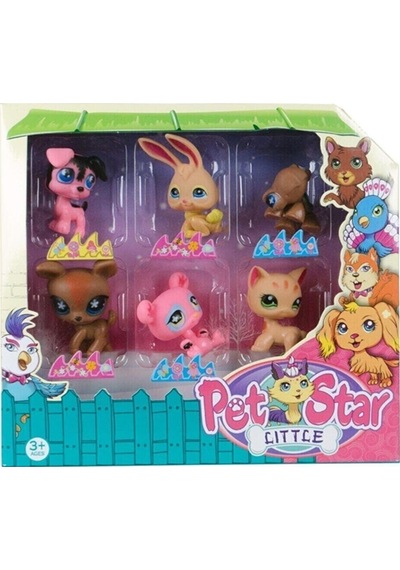 Littlest Pet Shop Benzeri Neşeli Minişler 6'lı Oyuncak Seti