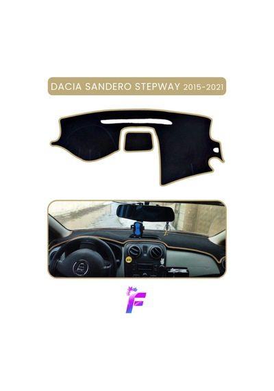 Dacıa Sandero Stepway 2015-2021 Torpido Kılıfı Yansıma Ve Isı Engeller Oto Aksesuar Ta79 Torpido Halısı