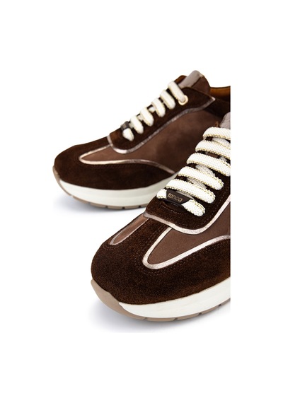 Tamer Tanca Kadın Hakiki Deri Kahve Sneakers & Spor Ayakkabı 298 7095 Bn Ayk Y26 Khv Suet/khv Nbk/brnz Kahverengi