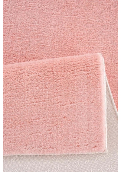 Raschel Carpet Kesme Yolluk Kaymaz Taban Yumuşak Peluş Halı Pembe