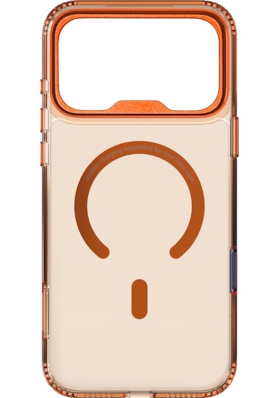 Apple Uyumlu iPhone 17 Pro Kılıf M-safe Şarj Özellikli Airbagli O-ring Şeffaf Kajsa Trans Shield Kapak Turuncu Turuncu