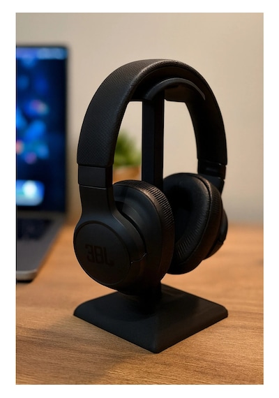 Dekoratif Gamer Kulaklık Standı - Kulaklık Tutucu - Siyah - 24 Cm