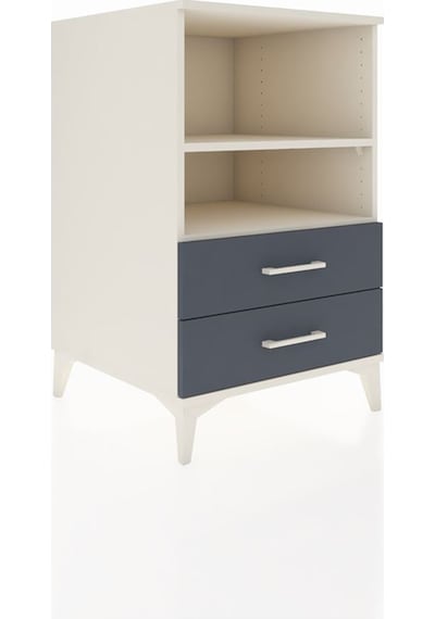 Kronos Komodin 2 Raflı 2 Çekmeceli 60x59x96 Aytaşı-antrasit Aytaşı