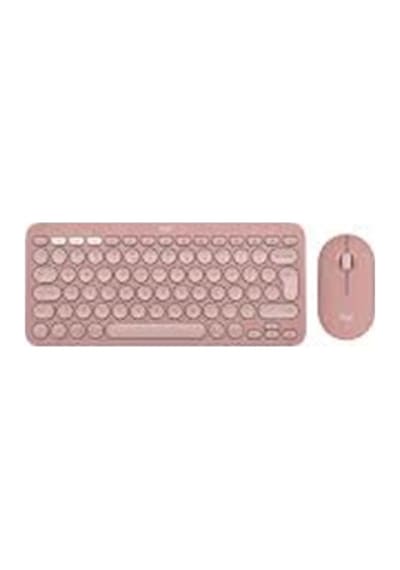 Logitech 920-012247 Pebble 2 Combo Pembe Kablosuz Klavye Mouse Seti Lazer