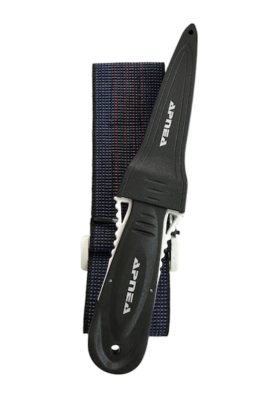Apnea Attack 9cm Dalış Bıçağı Kol Bantlı Kakıçlı Siyah